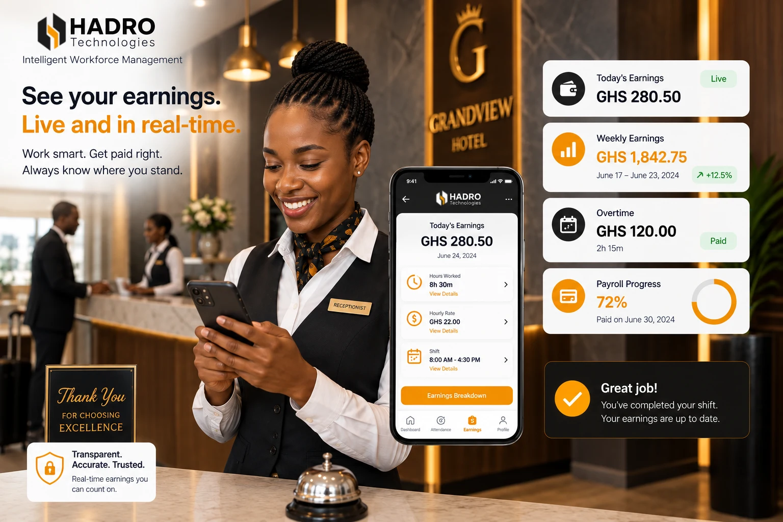 Live earnings